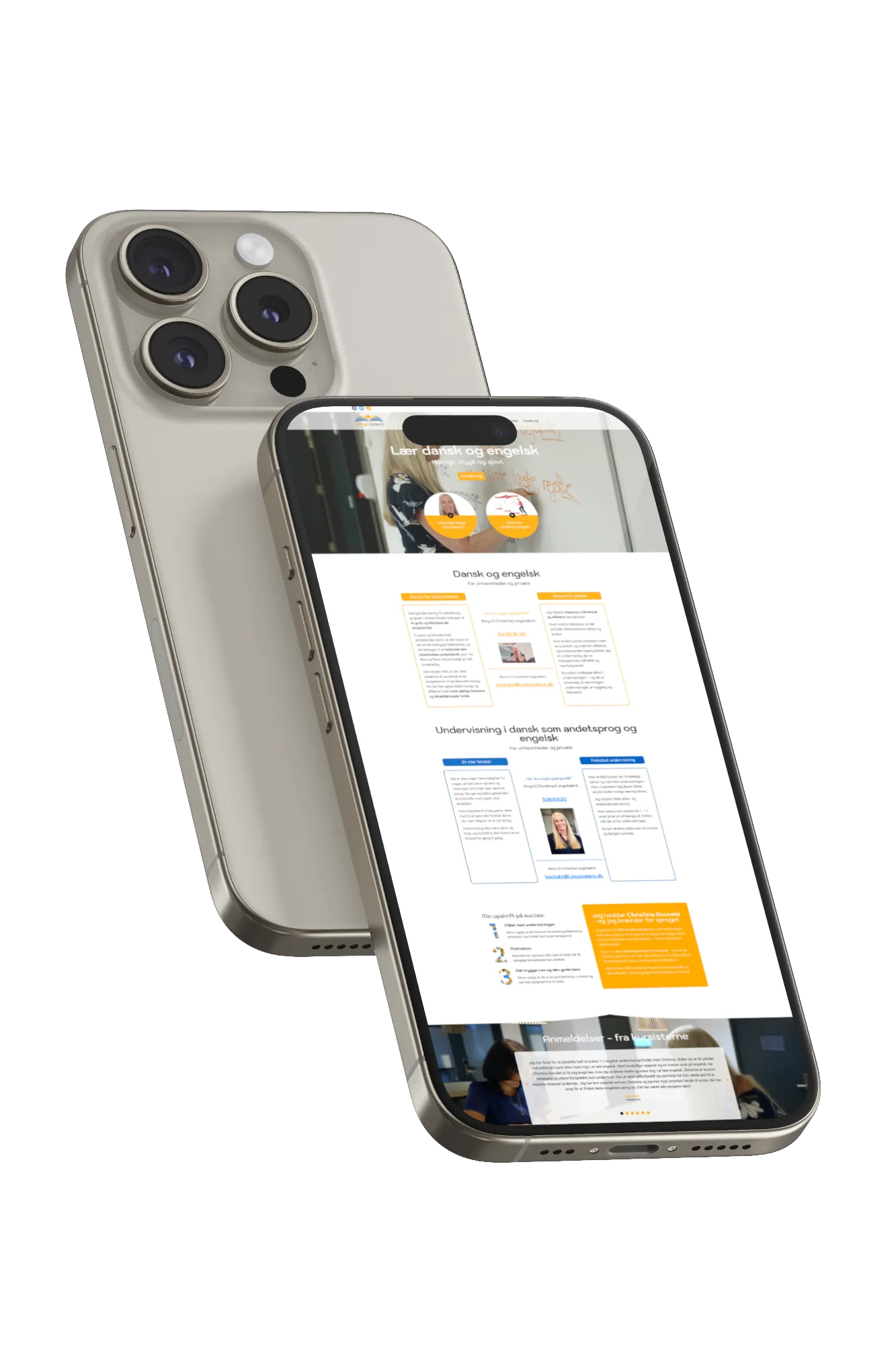 iPhone 15 Pro Mockup Front and Back View 3