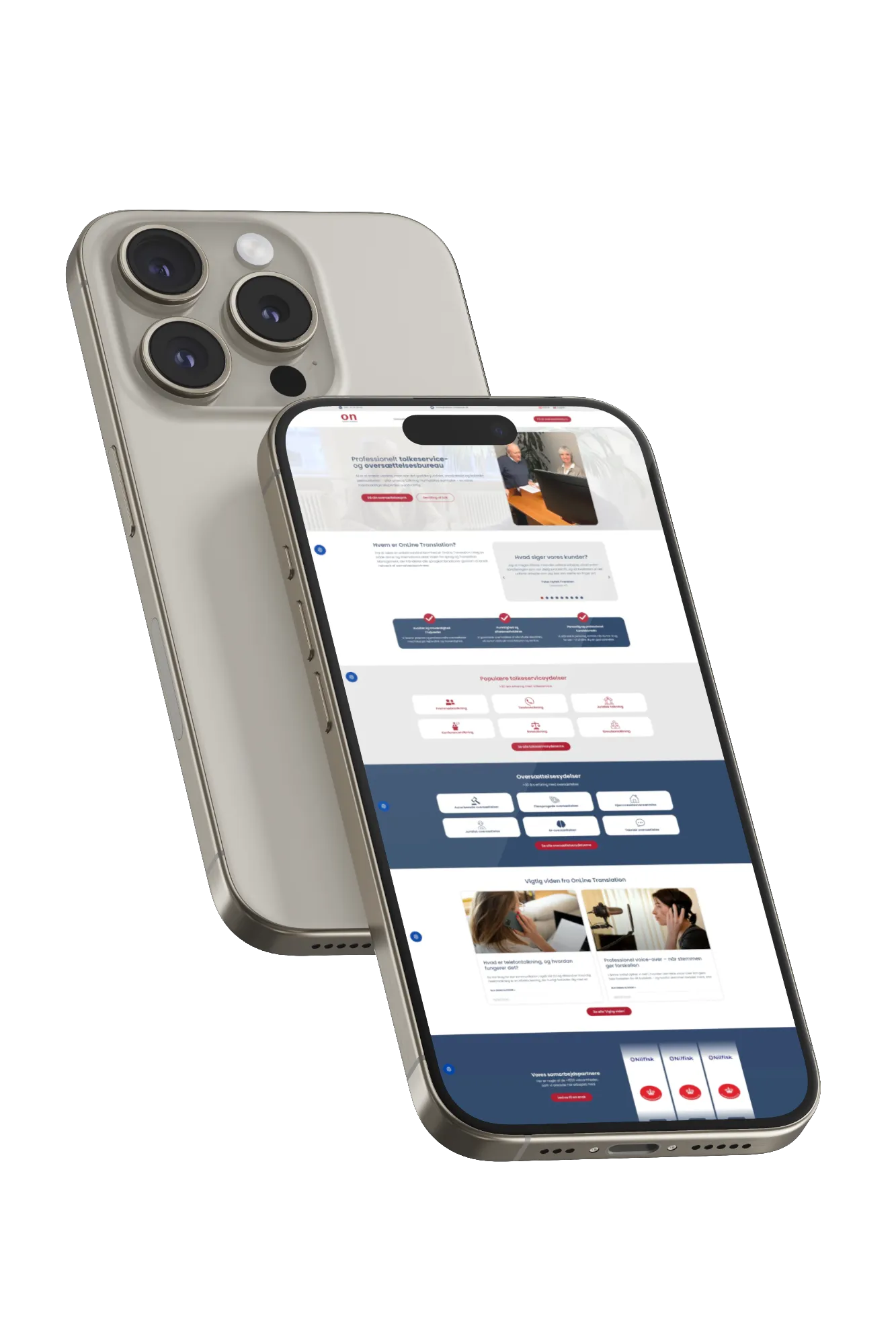 iPhone 15 Pro Mockup Front and Back View