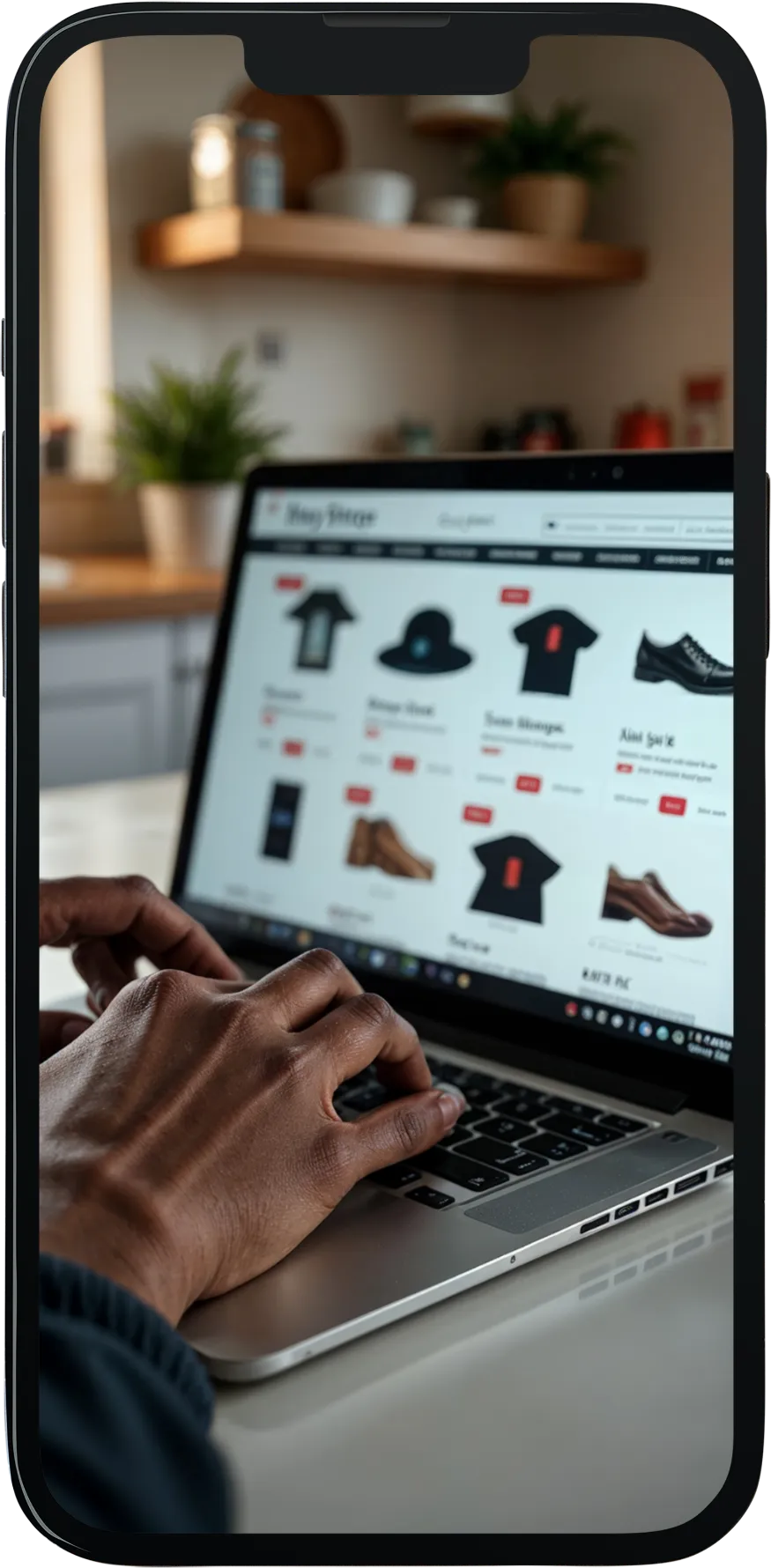 Billede af en webshop